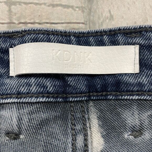 KDNK 11 4 14 11 Woman's 34 Distressed Paint Skinny Stretch Denim Jeans - Picture 7 of 11